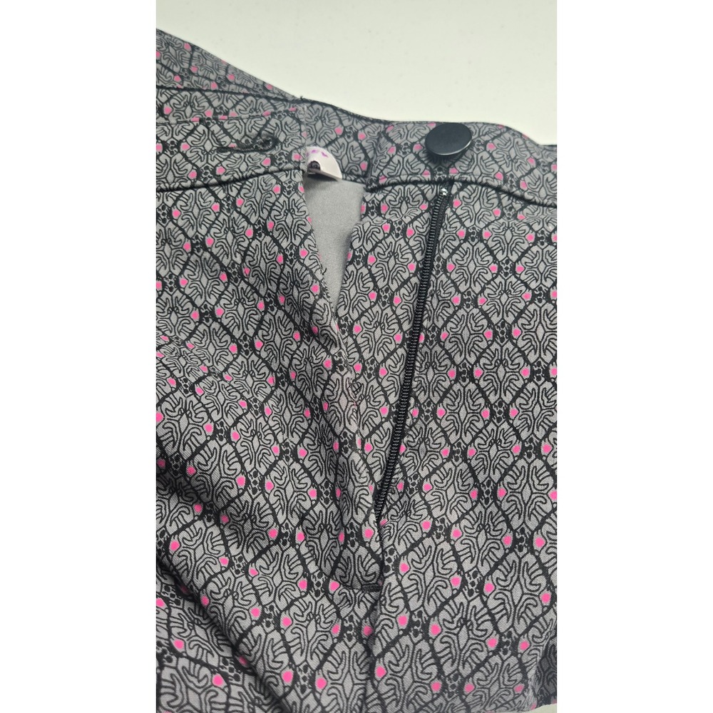 Allison Daley Plus Dress Pants Womens 16W Gray Pink Geometric Stretch Tapered - Picture 9 of 9